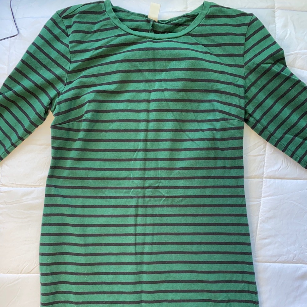 Green striped Old Navy dress, medium
